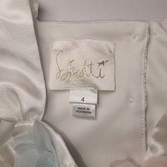 Girls' Boutique Easter Dress Biscotti Multicolor Satin and Tulle Size 4 - Picture 7 of 10